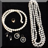 J05. Faux pearl jewelry. 